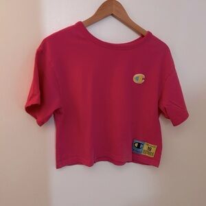Champion | Vintage Heritage Tee | Pink with Color Jock Tag Logo Size Small